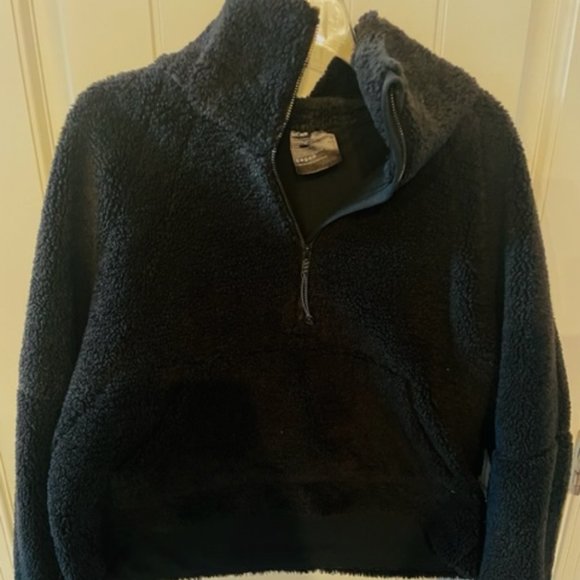 NWOT Lululemon Scuba Oversized Half-Zip Black Fleece Hoodie - Picture 3 of 4